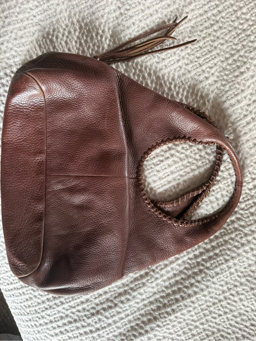 Banana Republic Chocolate Brown Pebbled Leather Hobo